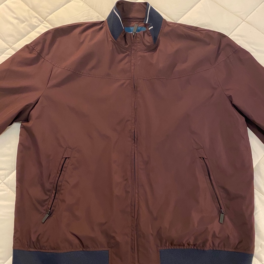 Burgundy Perry Ellis bomber